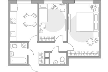 Квартира 51,4 м², 2-комнатная - изображение 1