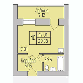 Квартира 29,6 м², студия - изображение 1