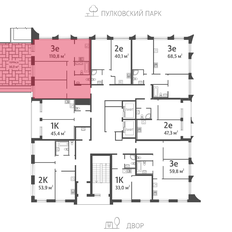 Квартира 110,8 м², 2-комнатные - изображение 1