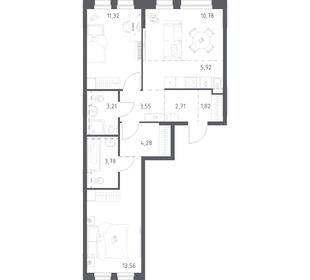 Квартира 60,9 м², 2-комнатная - изображение 1