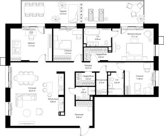 Квартира 153,8 м², 4-комнатная - изображение 2