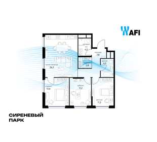 Квартира 80,7 м², 4-комнатная - изображение 1