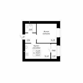 Квартира 39,3 м², 1-комнатная - изображение 1