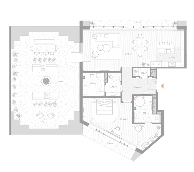 57,6 м², 1-комнатные апартаменты 136 216 080 ₽ - изображение 38