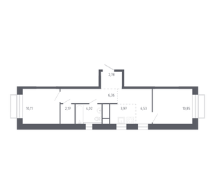 Квартира 45,9 м², 2-комнатная - изображение 1