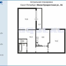 Квартира 56,5 м², 2-комнатная - изображение 2