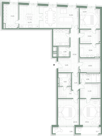 Квартира 224,7 м², 3-комнатная - изображение 2