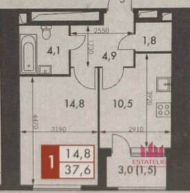Квартира 36 м², 1-комнатная - изображение 1