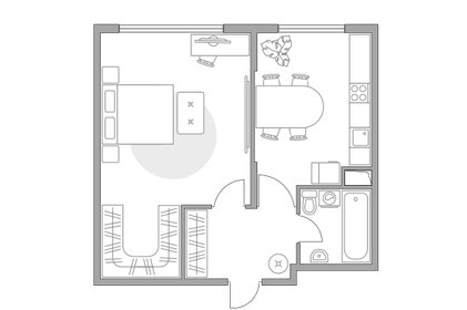 Квартира 41,9 м², 1-комнатная - изображение 1