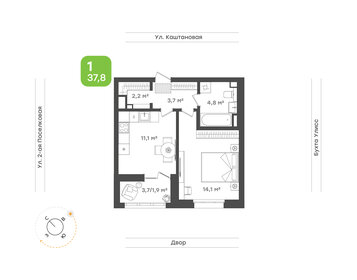 Квартира 37,8 м², 1-комнатная - изображение 1
