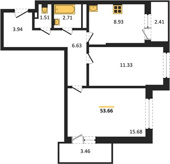 74 м², 4-комнатная квартира 6 500 000 ₽ - изображение 80
