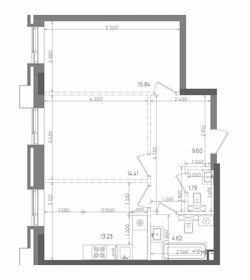 Квартира 59,5 м², 2-комнатная - изображение 1