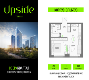 Квартира 40,6 м², 1-комнатная - изображение 1