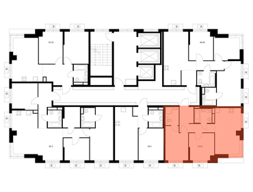 Квартира 52,6 м², 2-комнатная - изображение 2