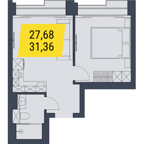 Квартира 31,4 м², 1-комнатные - изображение 1