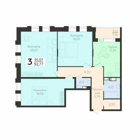 Квартира 92,8 м², 3-комнатная - изображение 2