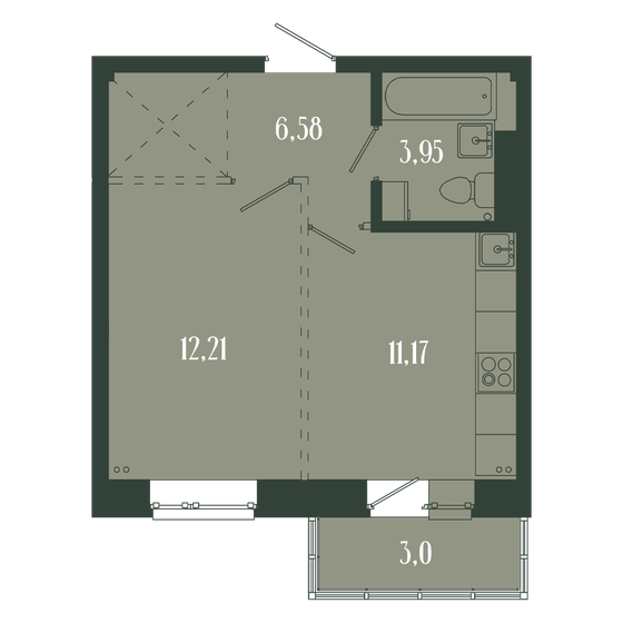 41,7 м², 1-комнатная квартира 5 200 000 ₽ - изображение 73