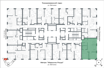Квартира 59,8 м², 2-комнатная - изображение 2