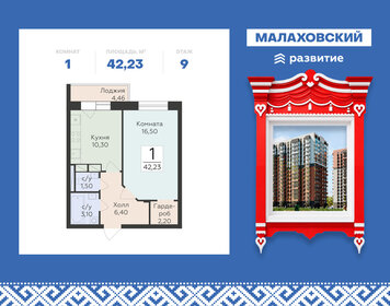 Квартира 42,2 м², 1-комнатная - изображение 1