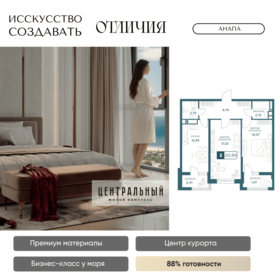 Квартира 60,8 м², 2-комнатная - изображение 1