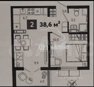 Квартира 38,6 м², 1-комнатная - изображение 1