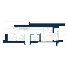 Квартира 44 м², 1-комнатная - изображение 1
