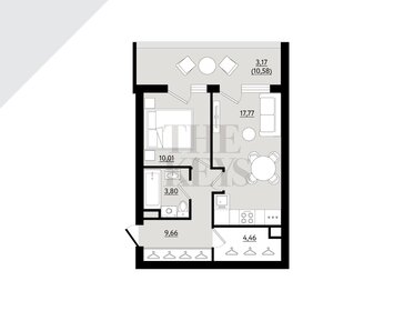 Квартира 56,3 м², 1-комнатная - изображение 1