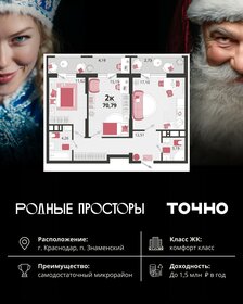 Квартира 70,8 м², 2-комнатная - изображение 1