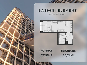 Квартира 36,7 м², студия - изображение 1