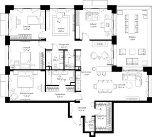 Квартира 154,8 м², 4-комнатная - изображение 2