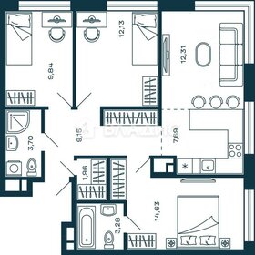 Квартира 75 м², 3-комнатная - изображение 1