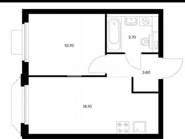 Квартира 34 м², 1-комнатная - изображение 2