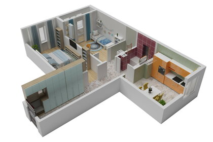 Квартира 66,7 м², 2-комнатная - изображение 1