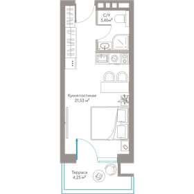 Квартира 29,2 м², студия - изображение 1