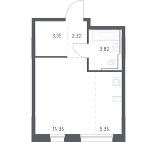 Квартира 29,4 м², студия - изображение 1