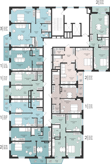 42,3 м², 2-комнатная квартира 4 200 000 ₽ - изображение 47