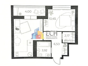 Квартира 42,8 м², 1-комнатная - изображение 1