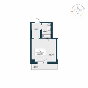 Квартира 33 м², студия - изображение 1