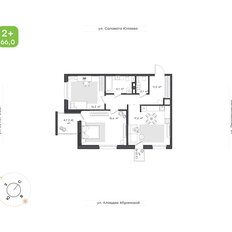 Квартира 66 м², 2-комнатная - изображение 3