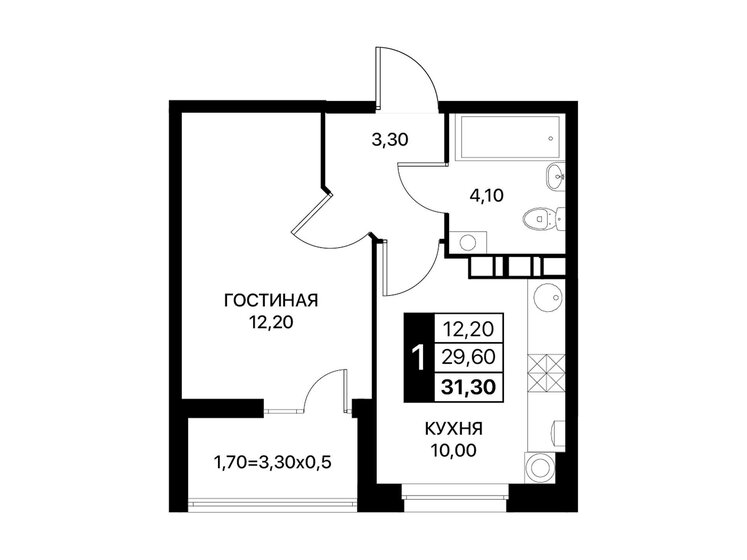 35 м², 1-комнатная квартира 6 350 000 ₽ - изображение 96