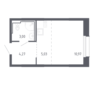 Квартира 23,3 м², студия - изображение 1