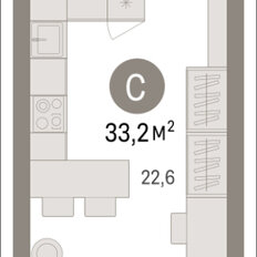Квартира 33,2 м², студия - изображение 3