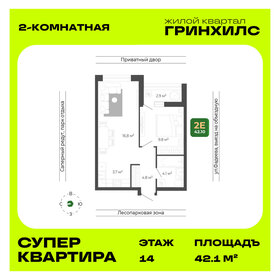 Квартира 42,1 м², 2-комнатная - изображение 1