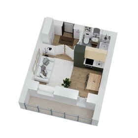 Квартира 26,7 м², студия - изображение 3