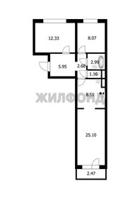 Квартира 58,8 м², 3-комнатная - изображение 1