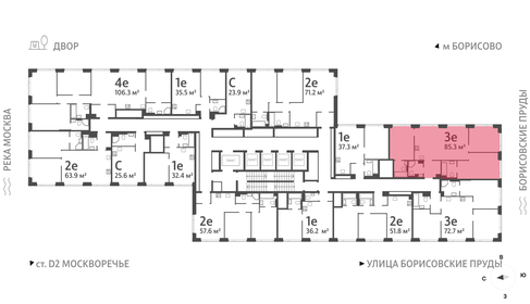 Квартира 86 м², 3-комнатная - изображение 2
