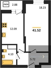 Квартира 41,5 м², 1-комнатная - изображение 1