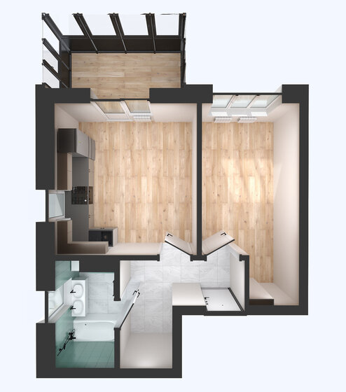 45,3 м², 1-комнатная квартира 8 829 600 ₽ - изображение 74