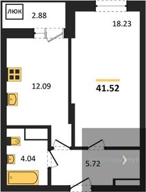 Квартира 41,5 м², 1-комнатная - изображение 1