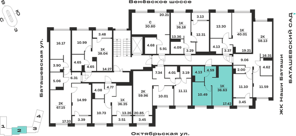 Квартира 36,6 м², 1-комнатная - изображение 2